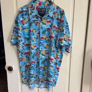 Men’s Limited Edition Snap-On Tools Hawaiian Print Short-Sleeve Button down